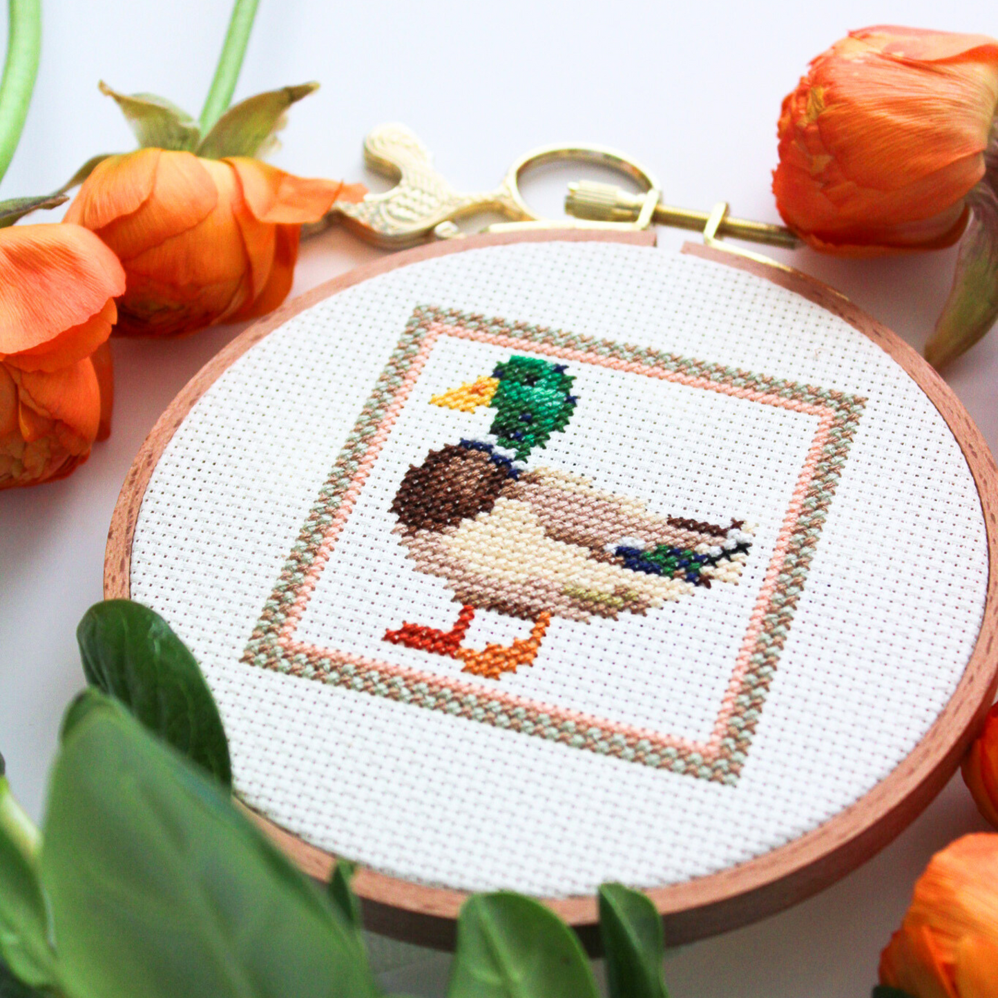 Mallard Duck PDF Cross Stitch Pattern