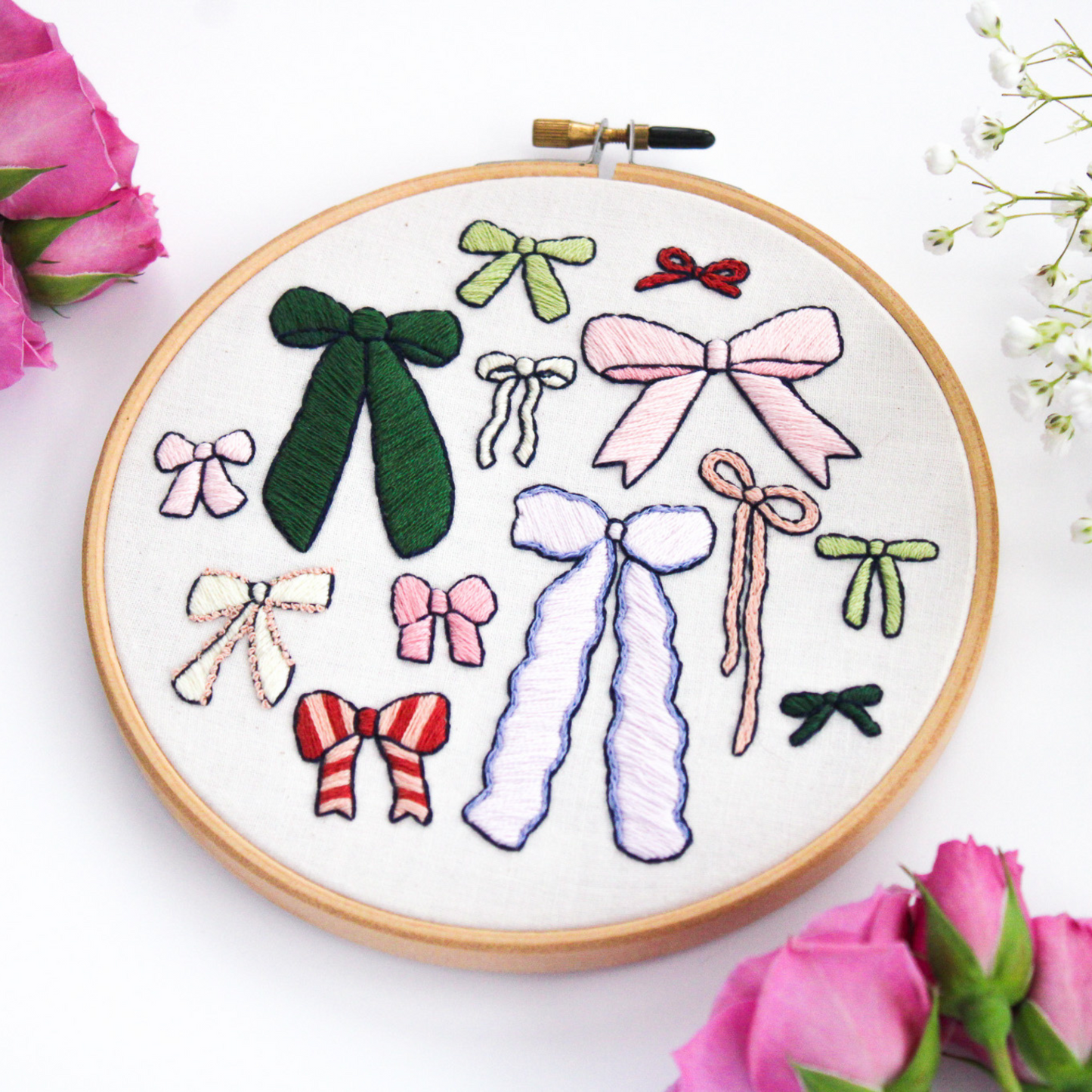 Ribbons & Bows PDF Embroidery Pattern