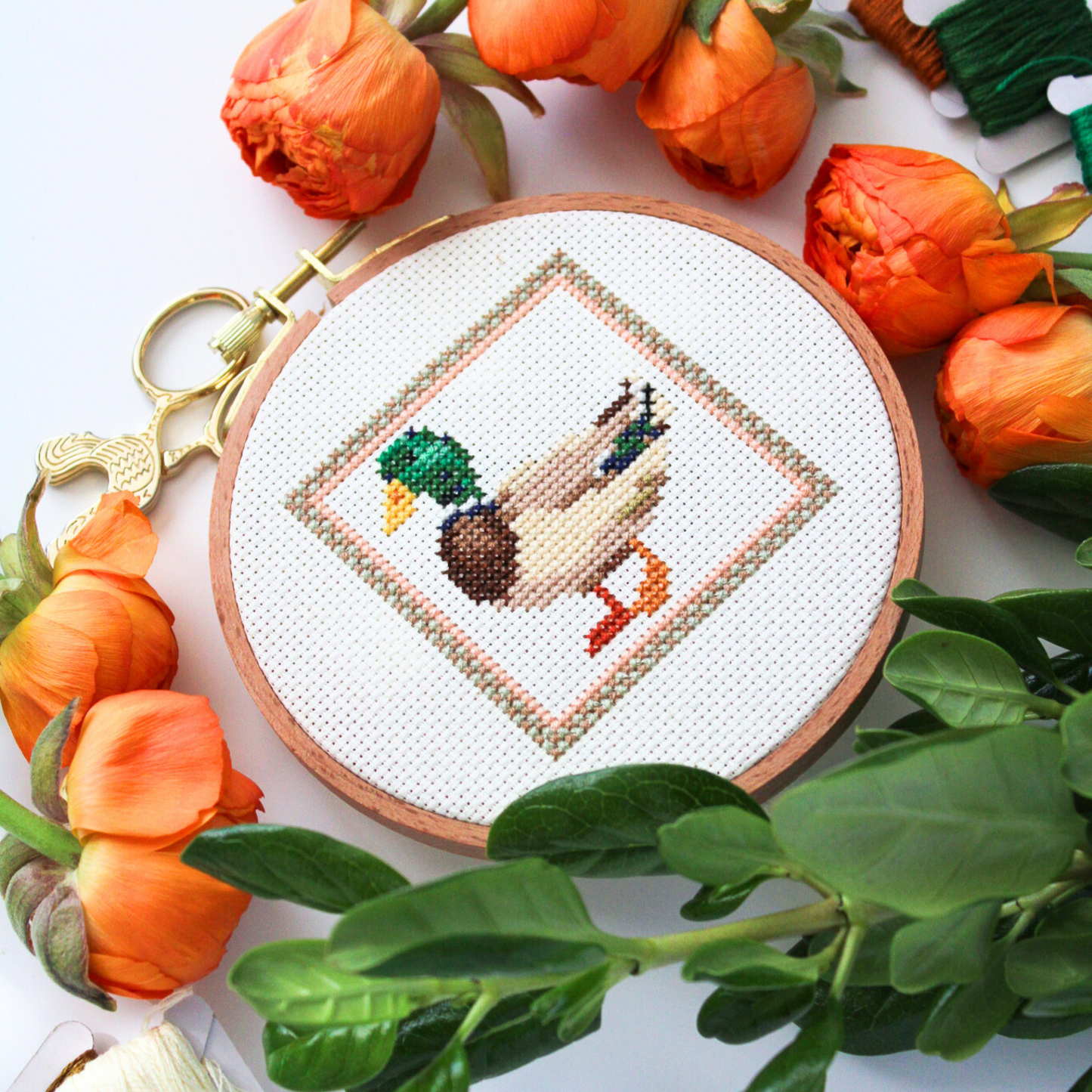 Mallard Duck PDF Cross Stitch Pattern