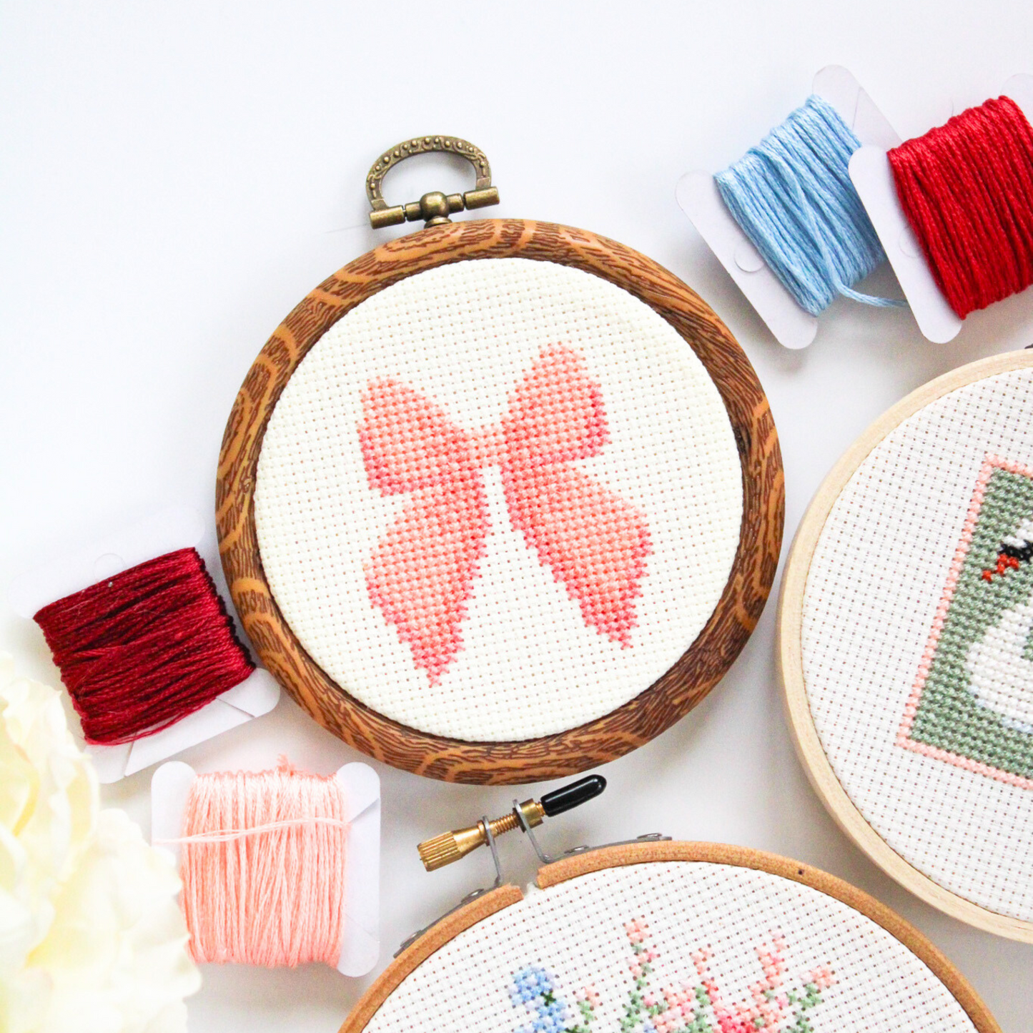 Pink Bow PDF Cross Stitch Pattern