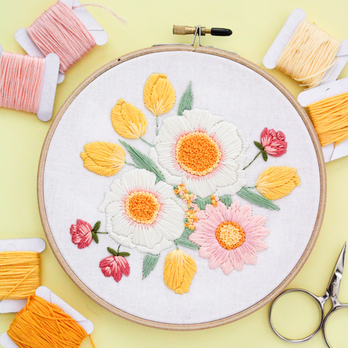 Summer Bouquet Embroidery Pattern