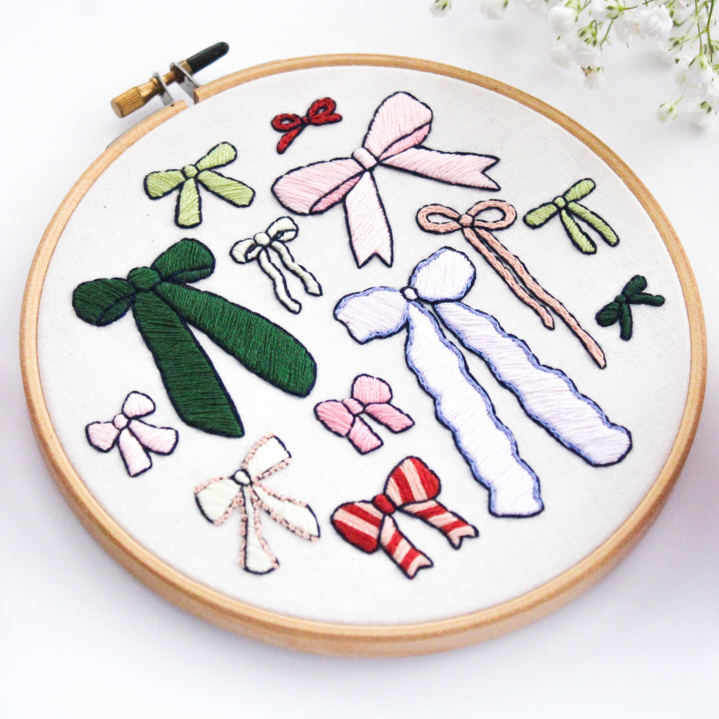 Ribbons & Bows PDF Embroidery Pattern