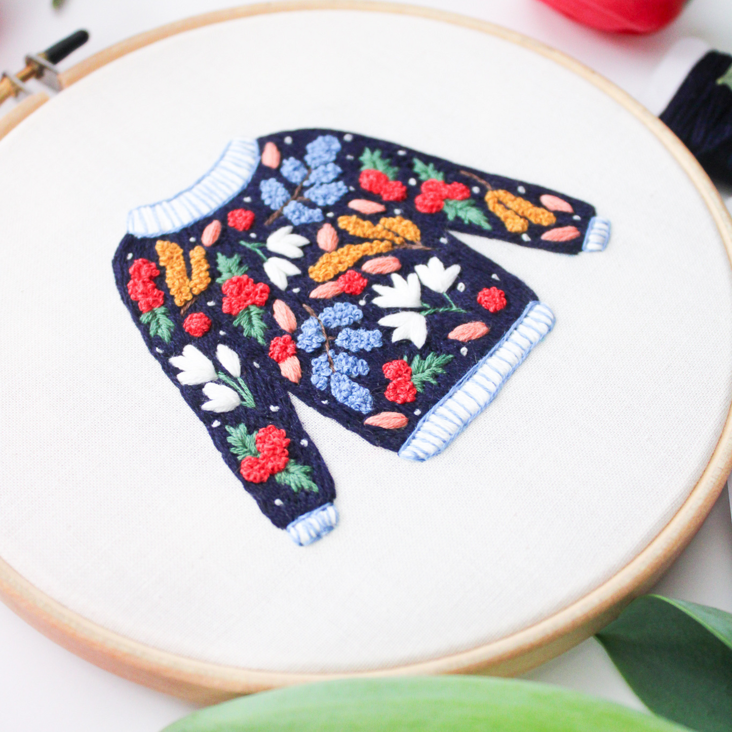 Midnight in Spring Sweater PDF Embroidery Pattern