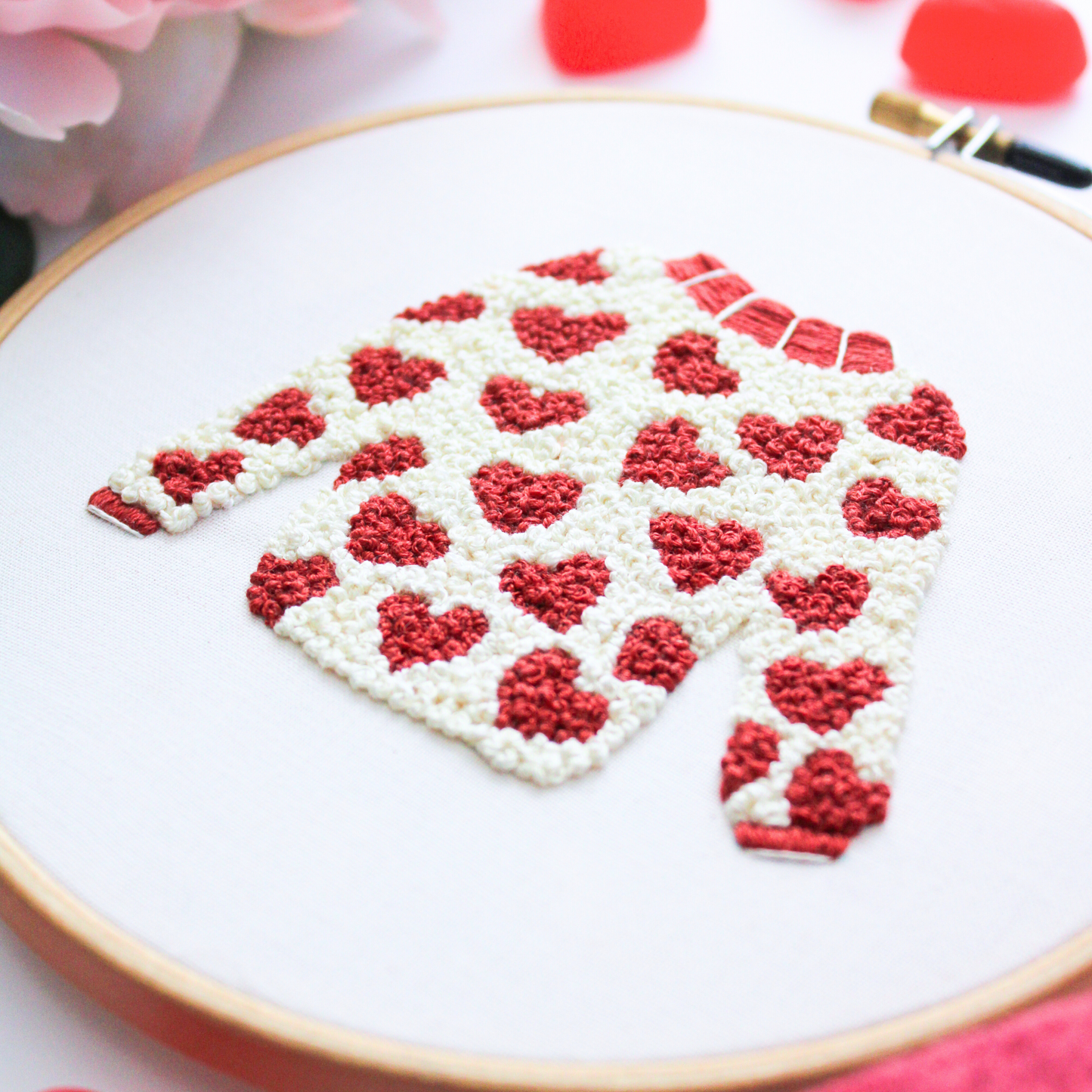 Valentine Heart Sweater PDF Embroidery Pattern