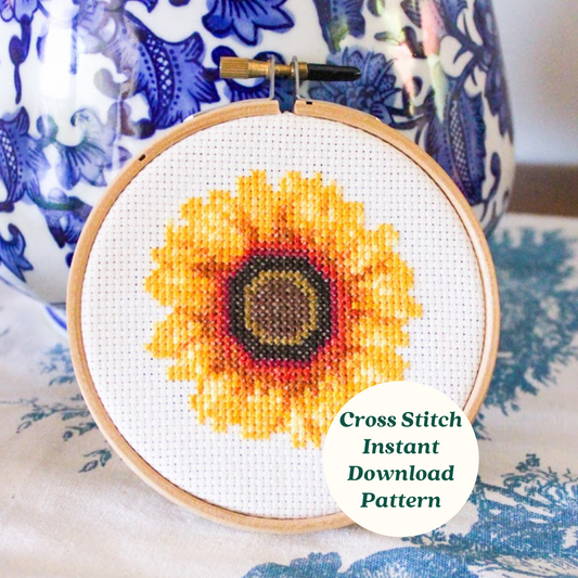 Sunflower PDF Cross Stitch Pattern