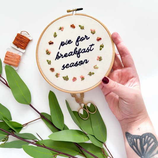 Pie for Breakfast PDF Embroidery Pattern