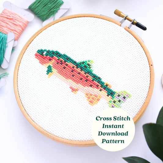 Rainbow Trout PDF Cross Stitch Pattern