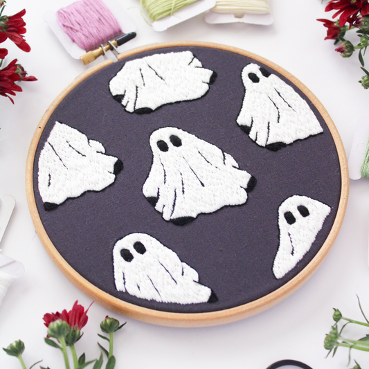 Ghosts & Florals Three-In-One PDF Embroidery Pattern