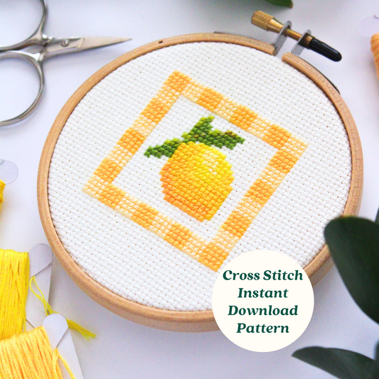 Lemon Square PDF Cross Stitch Pattern