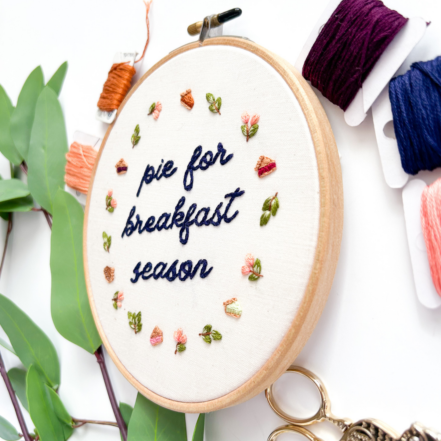 Pie for Breakfast PDF Embroidery Pattern