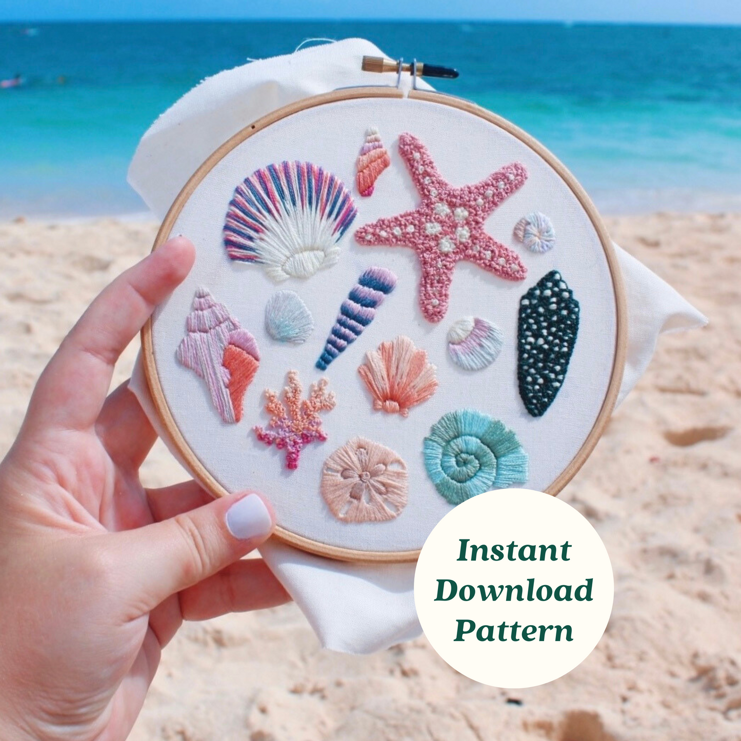 Seashell Collector PDF Embroidery Pattern