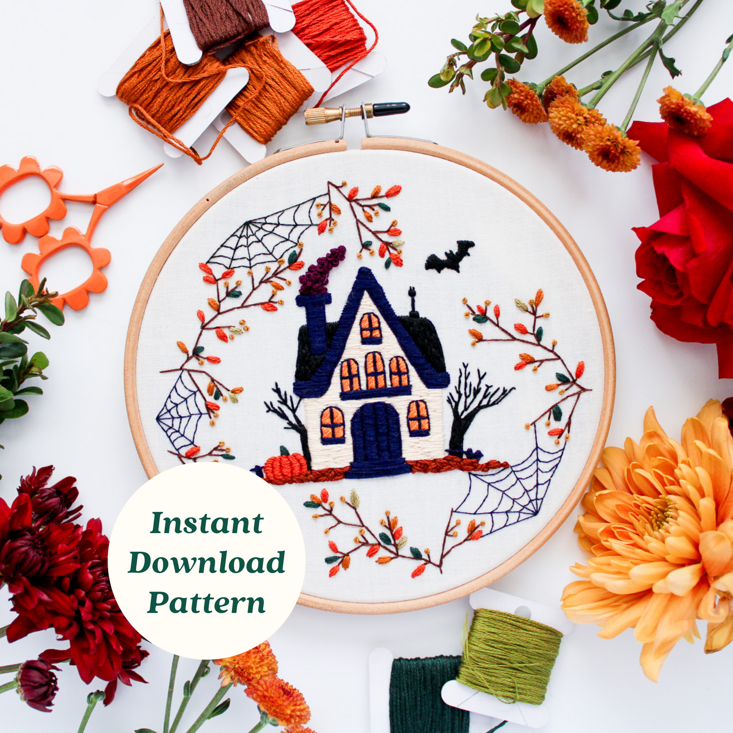 Haunted House PDF Embroidery Pattern