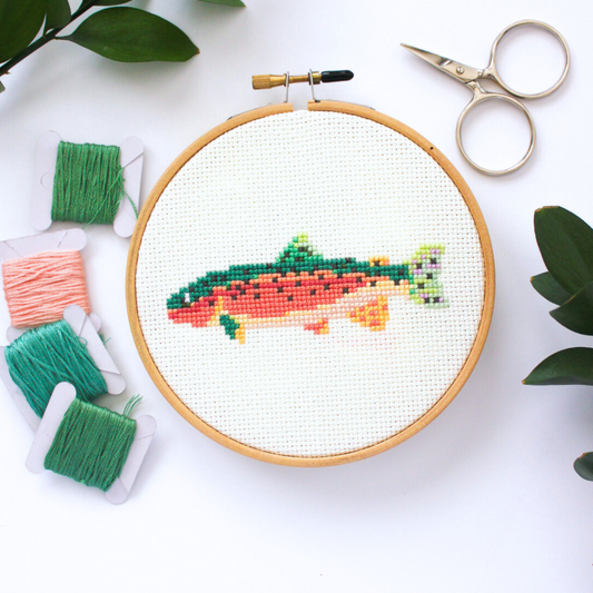 Rainbow Trout PDF Cross Stitch Pattern