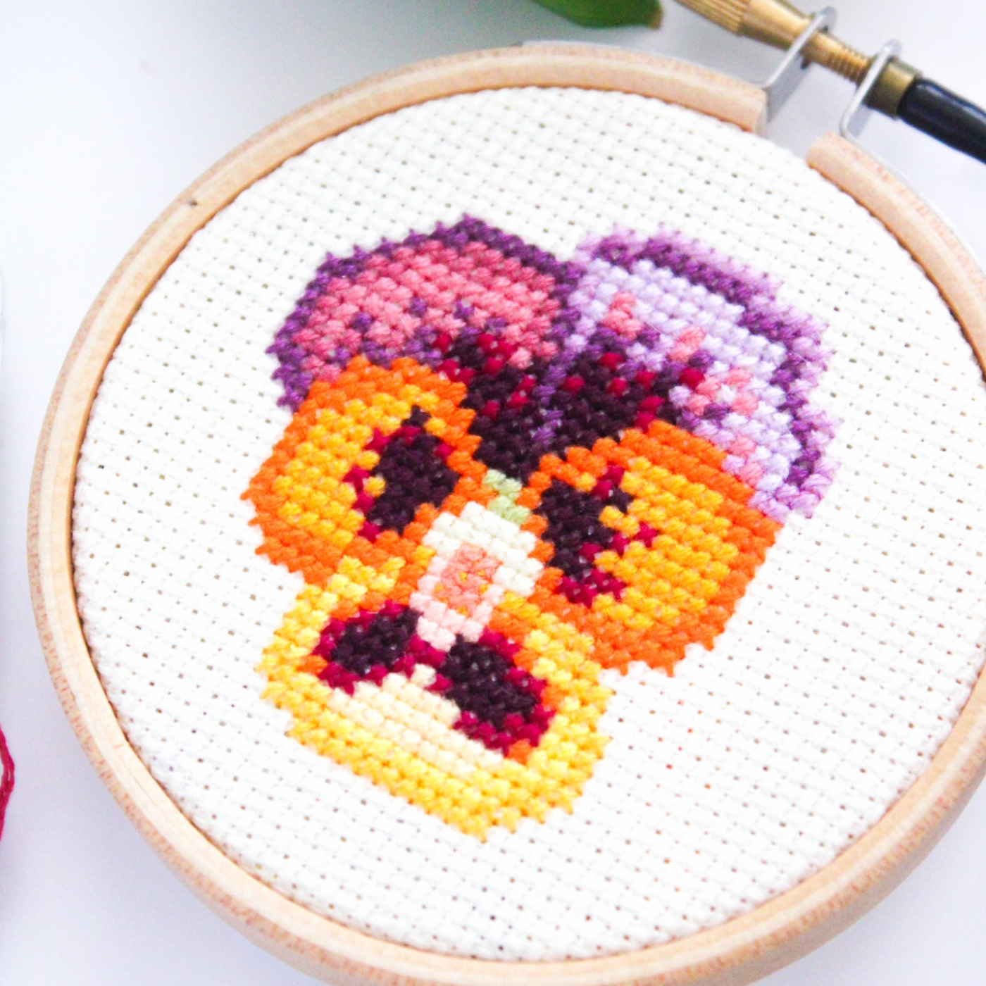 Pansy Flower PDF Cross Stitch Pattern