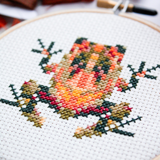 October Frog PDF Cross Stitch Pattern