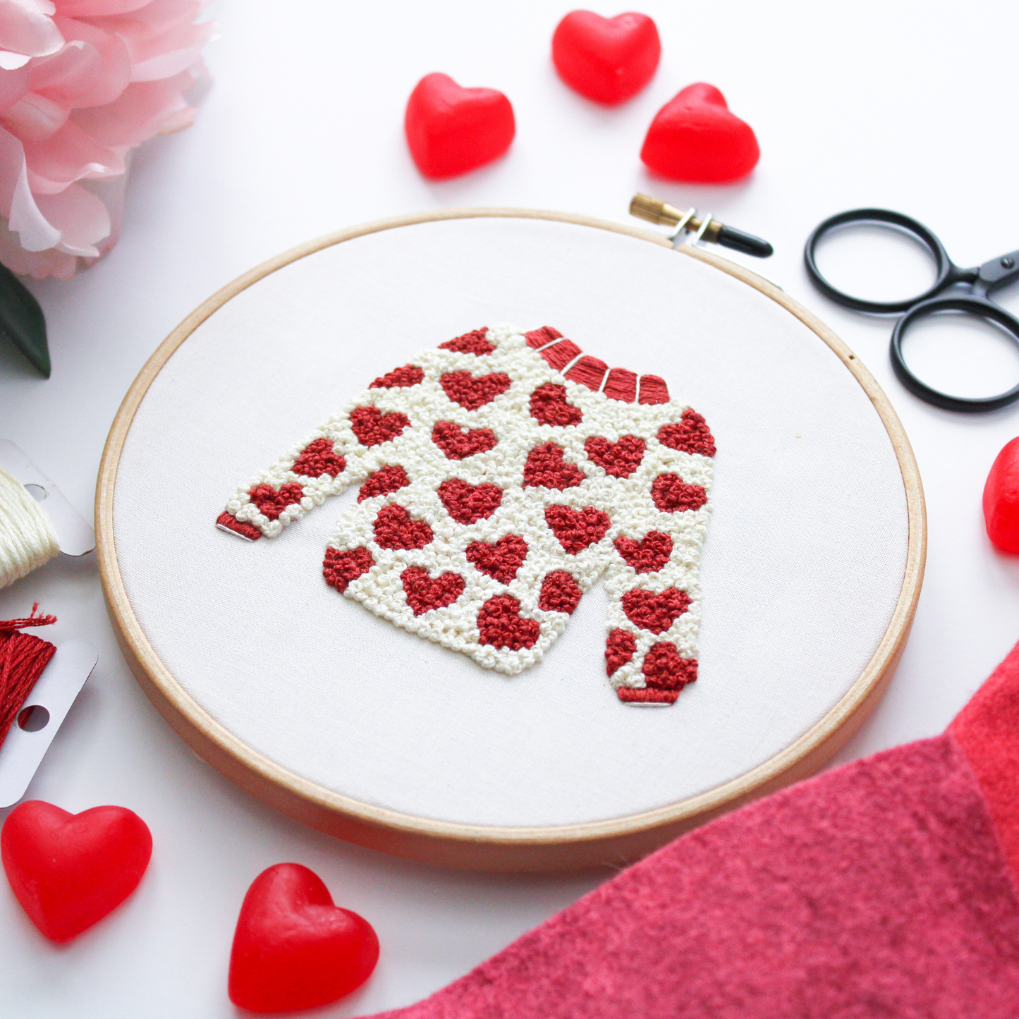 Valentine Heart Sweater PDF Embroidery Pattern