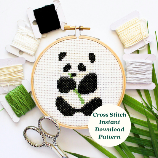 Panda PDF Cross Stitch Pattern