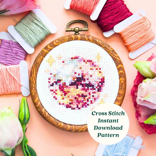 Disco Ball PDF Cross Stitch Pattern