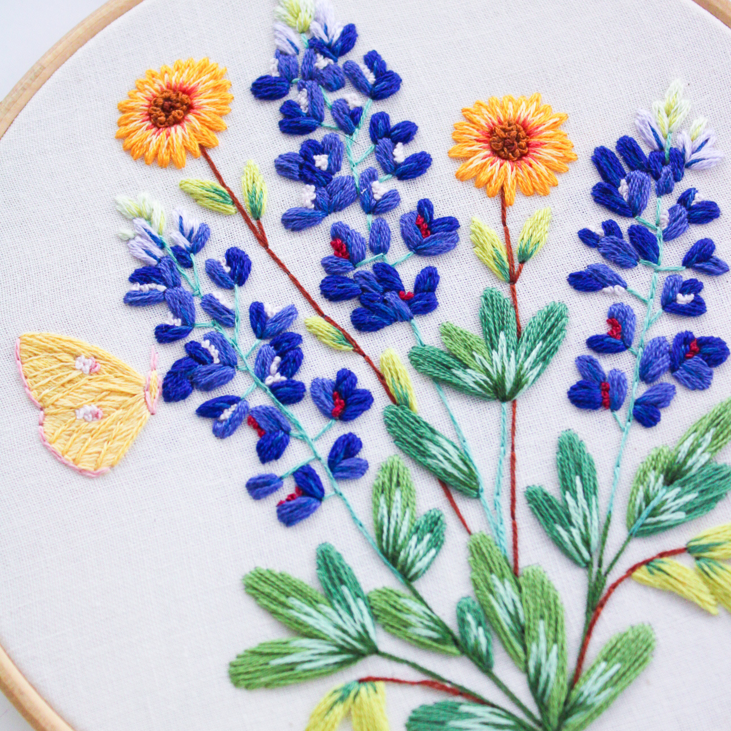 Blue Bonnet PDF Embroidery Pattern