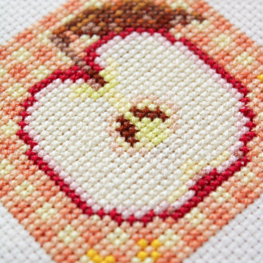 Red Remarkable Apple PDF Cross Stitch Pattern