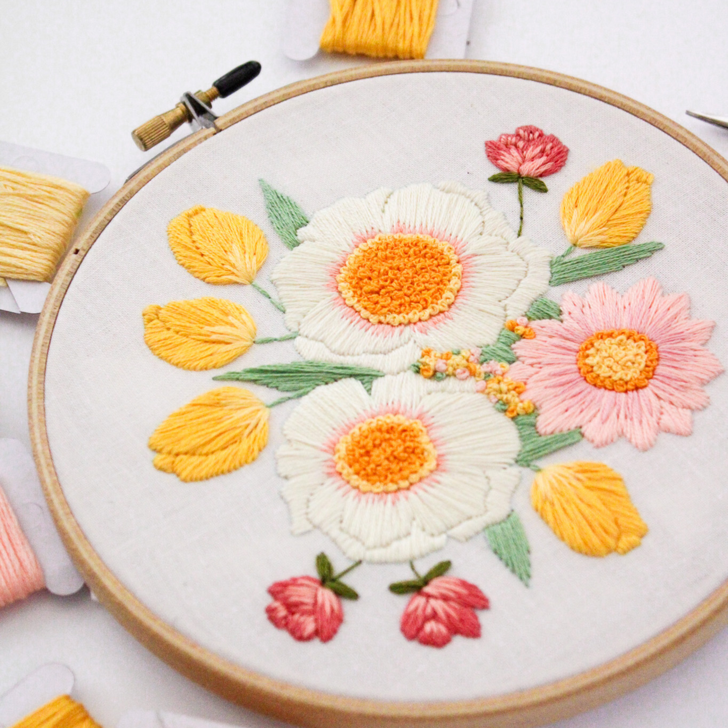 Summer Bouquet Embroidery Pattern