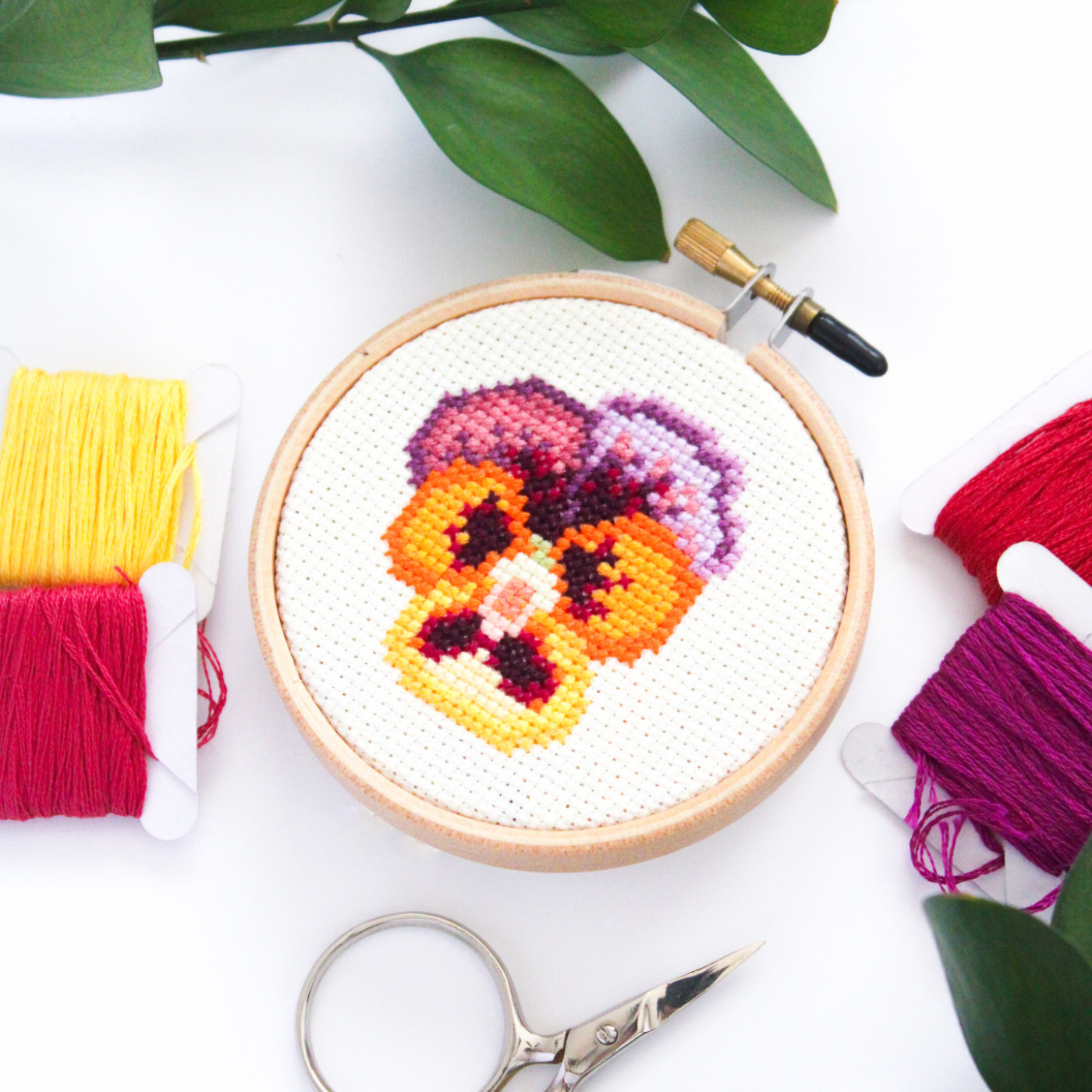 Pansy Flower PDF Cross Stitch Pattern