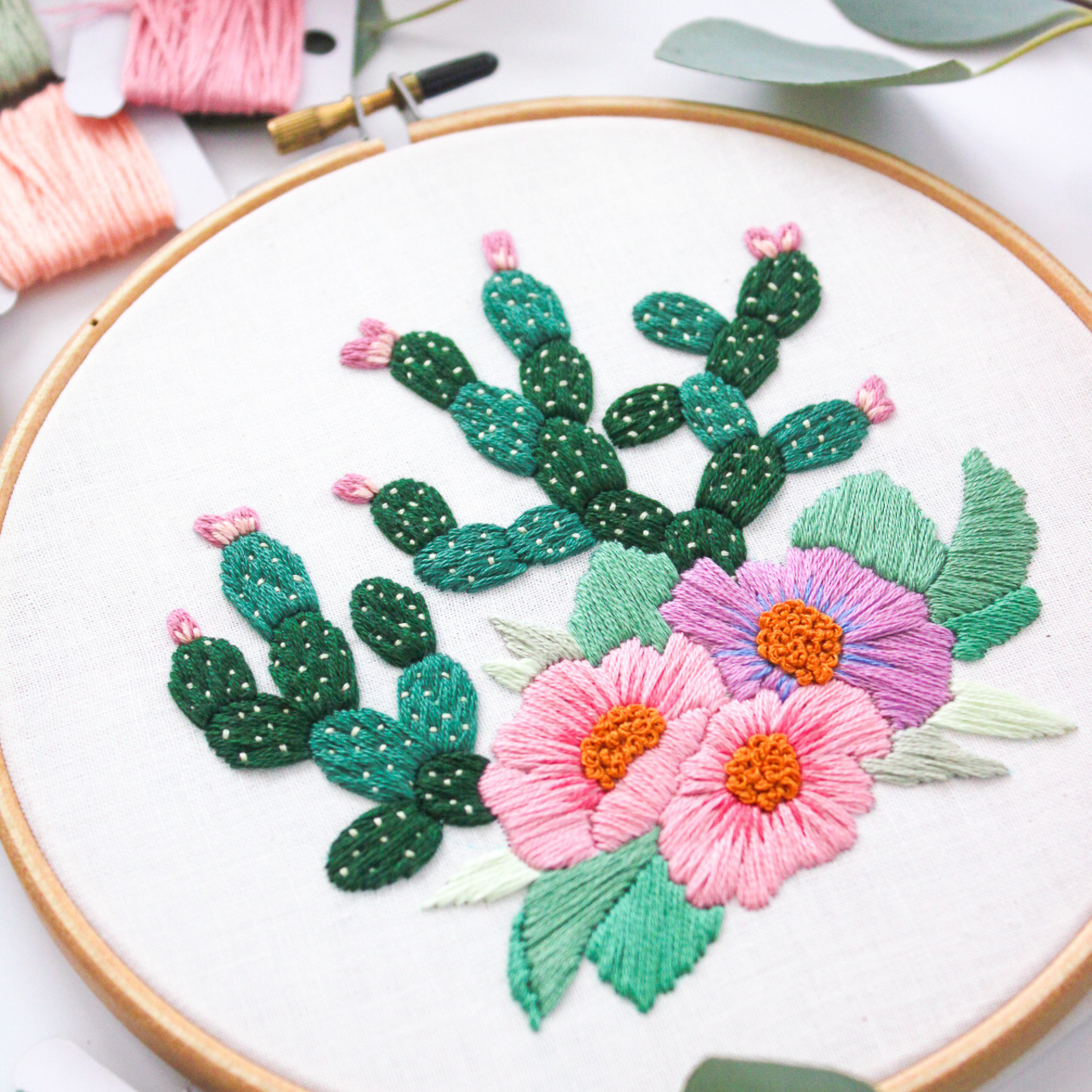 Cactus & Cowboy Hat PDF Embroidery Pattern