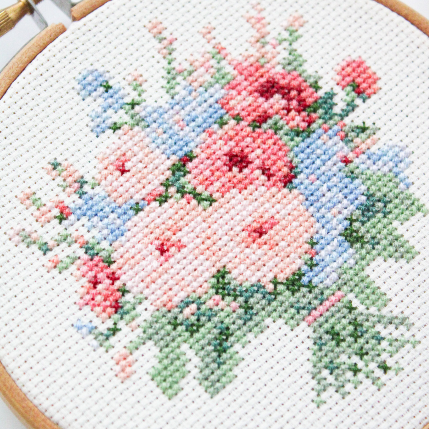 Pink Bouquet PDF Cross Stitch Pattern