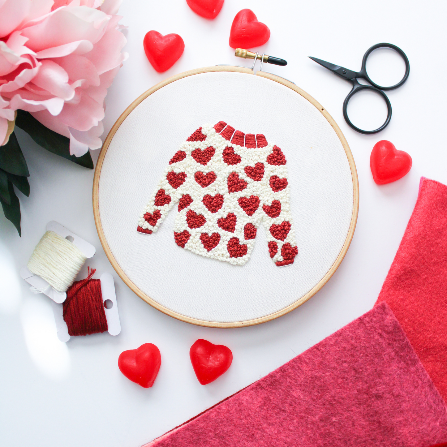 Valentine Heart Sweater PDF Embroidery Pattern