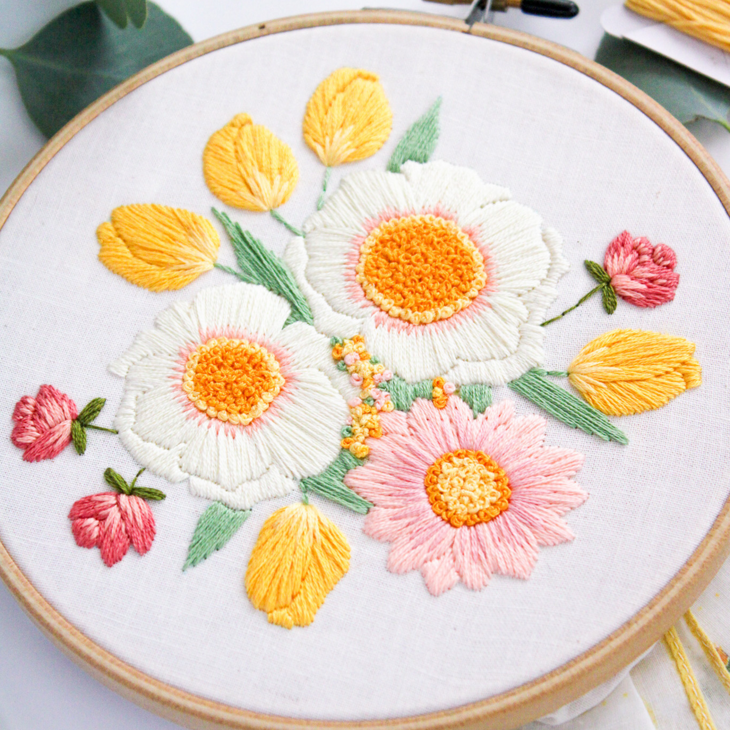 Summer Bouquet Embroidery Pattern