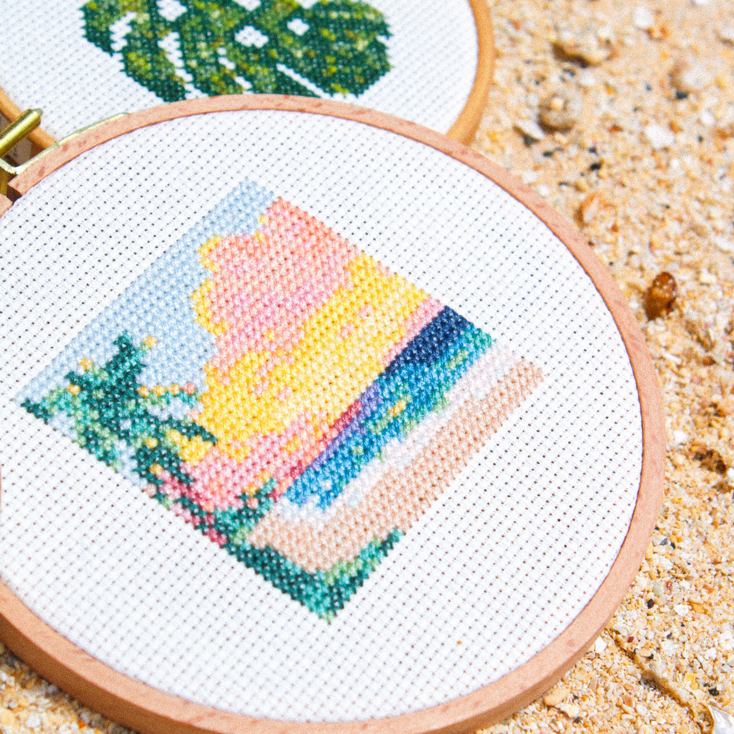 Island Beach Sunset PDF Cross Stitch Pattern