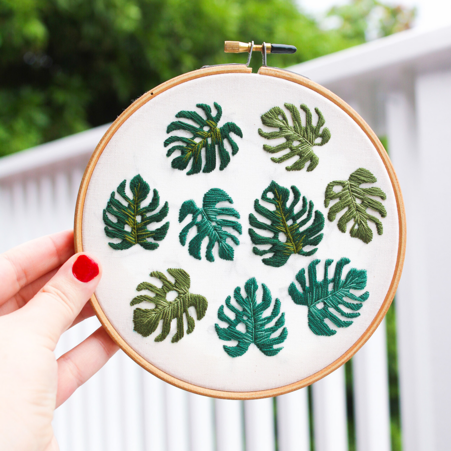 Monstera Leaves PDF Embroidery Pattern