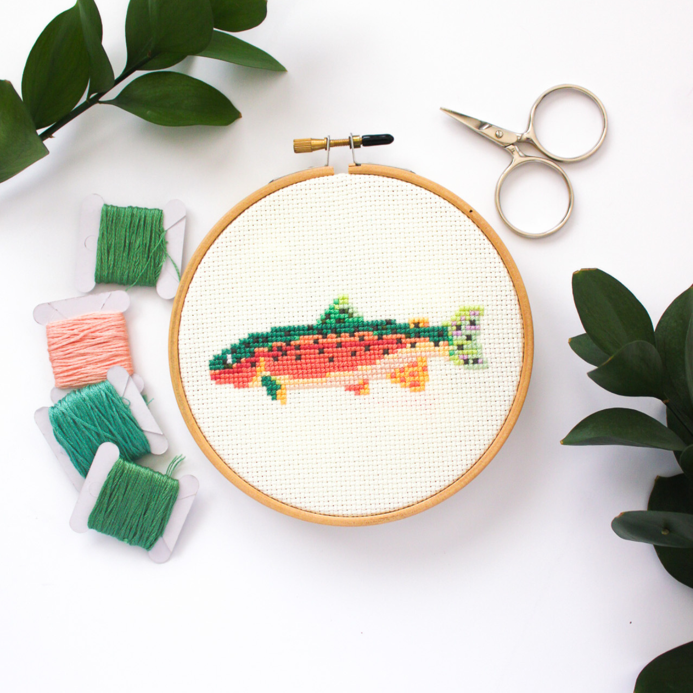 Rainbow Trout PDF Cross Stitch Pattern