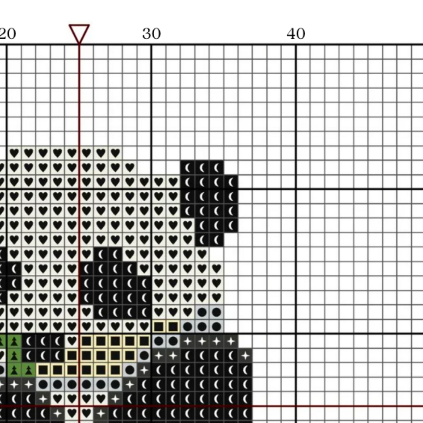 Panda PDF Cross Stitch Pattern