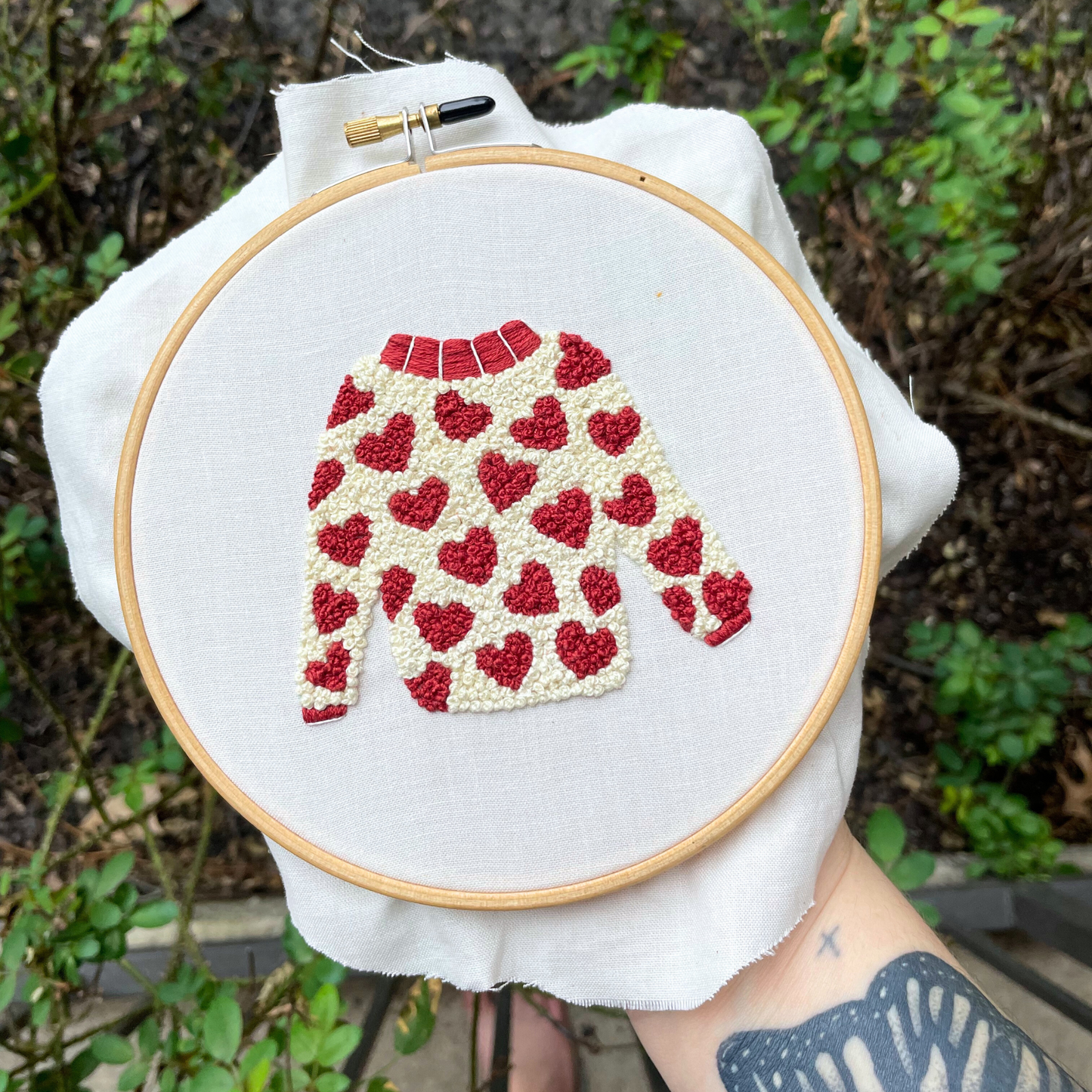 Valentine Heart Sweater PDF Embroidery Pattern