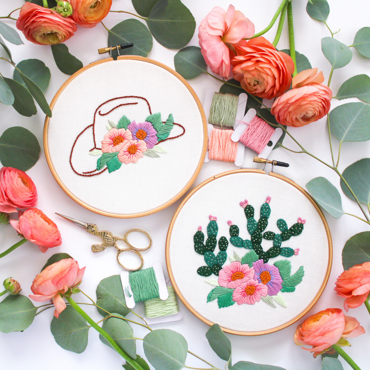 Cactus & Cowboy Hat PDF Embroidery Pattern