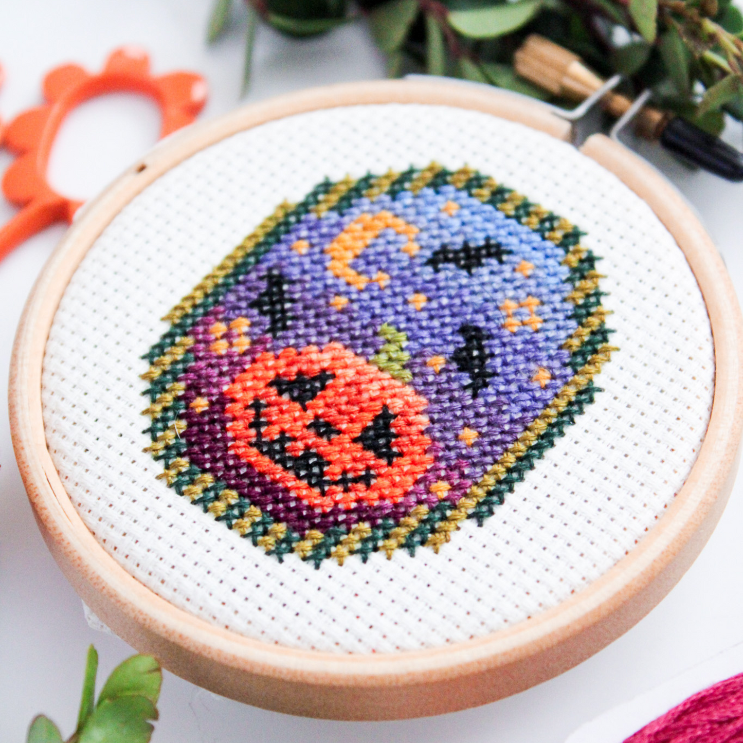 Halloween Night PDF Cross Stitch Pattern