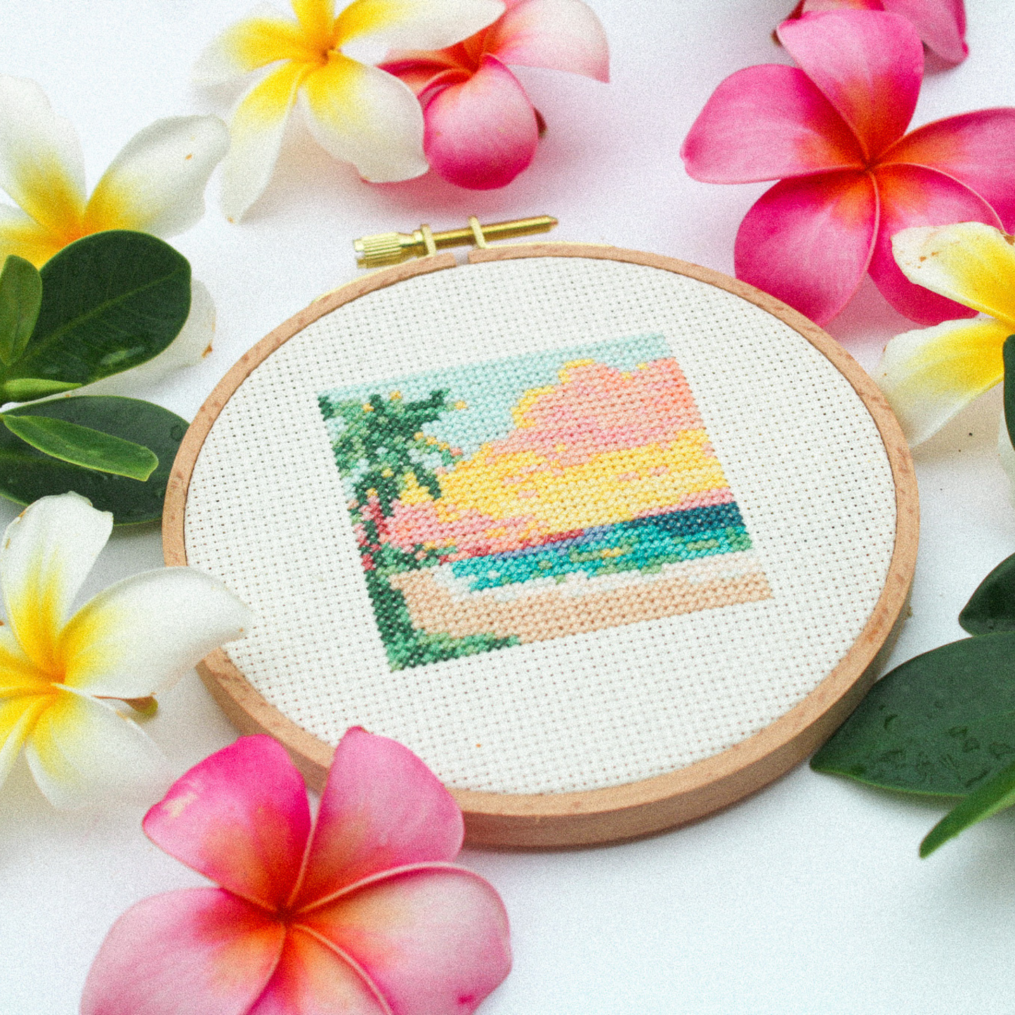 Island Beach Sunset PDF Cross Stitch Pattern