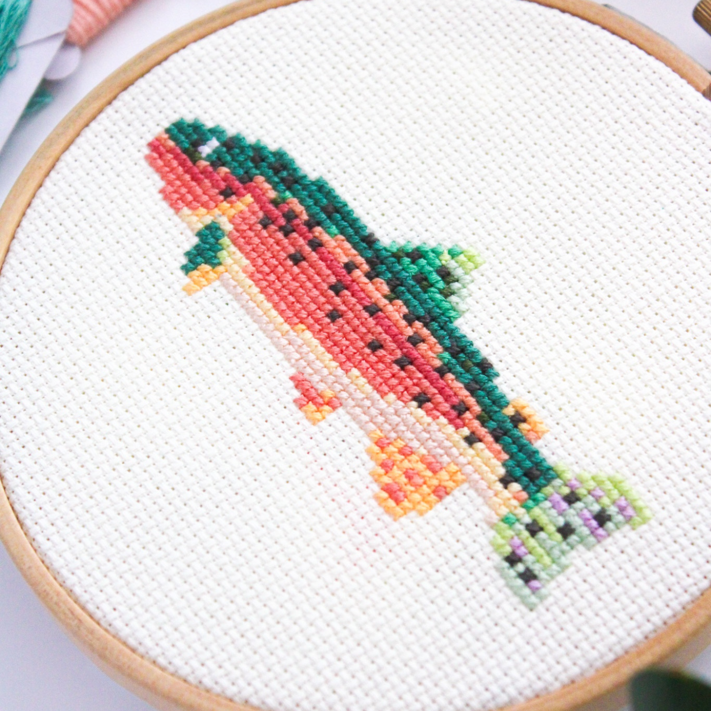 Rainbow Trout PDF Cross Stitch Pattern