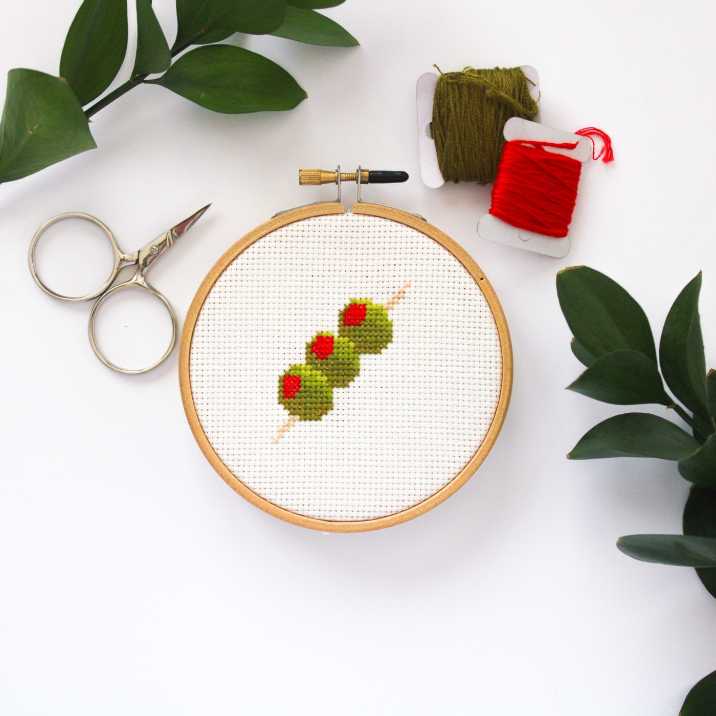 Martini Olive PDF Cross Stitch Pattern