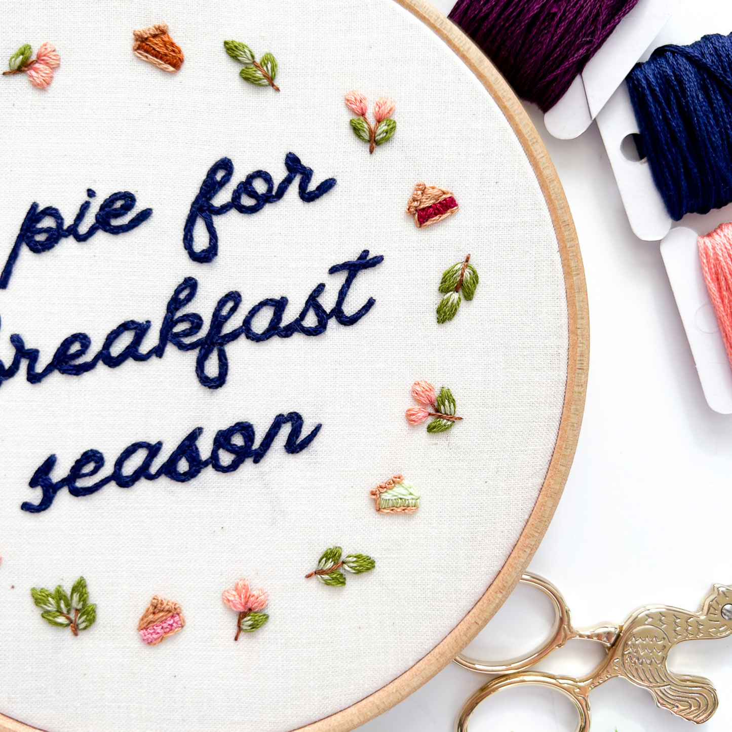 Pie for Breakfast PDF Embroidery Pattern