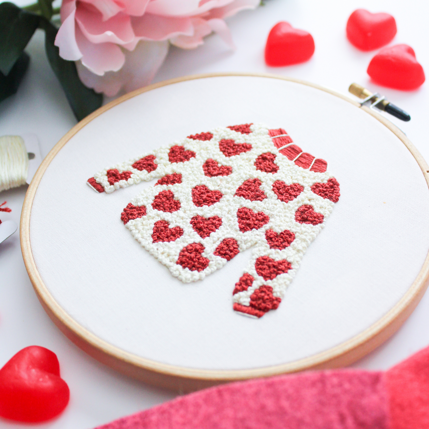 Valentine Heart Sweater PDF Embroidery Pattern