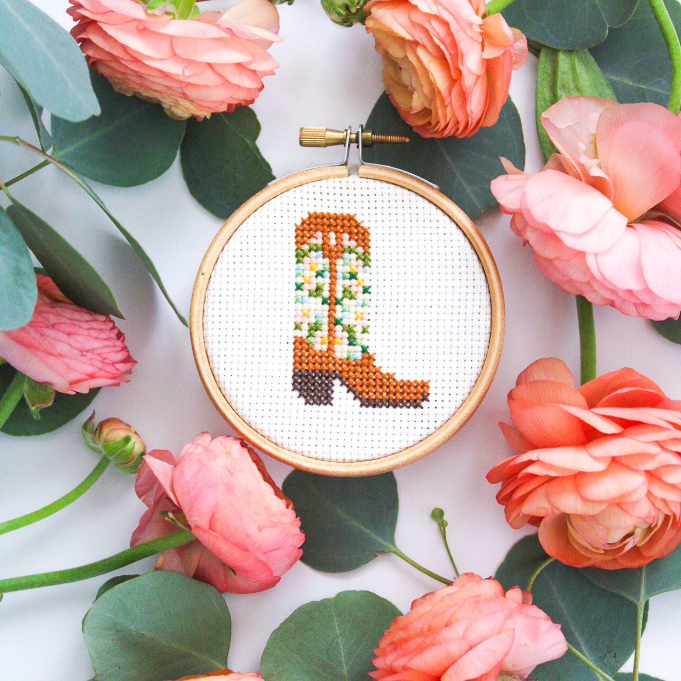 Cowgirl Boot Cross Stitch PDF Pattern