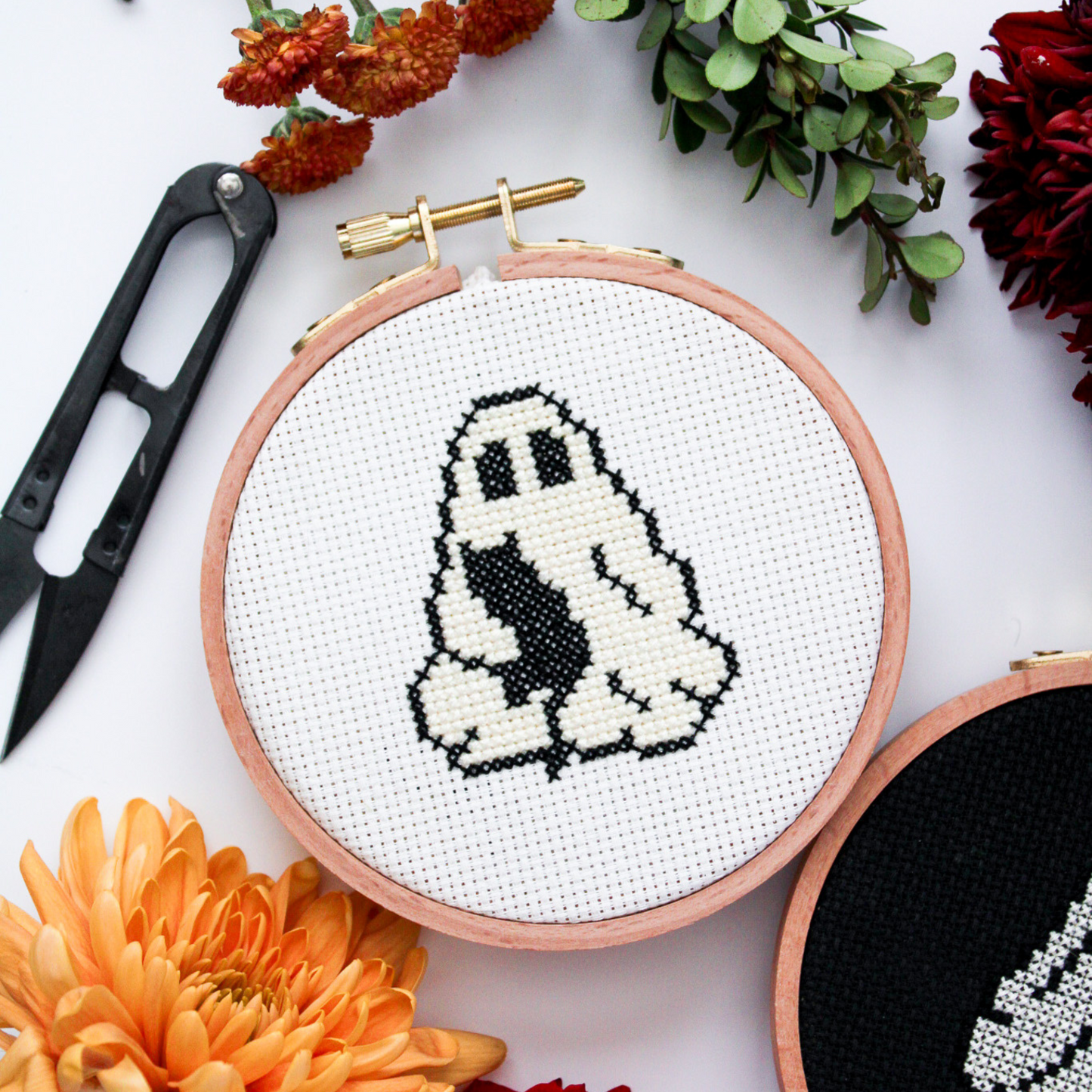 Ghost & Cat PDF Cross Stitch Pattern