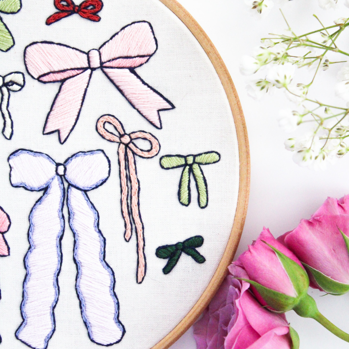 Ribbons & Bows PDF Embroidery Pattern