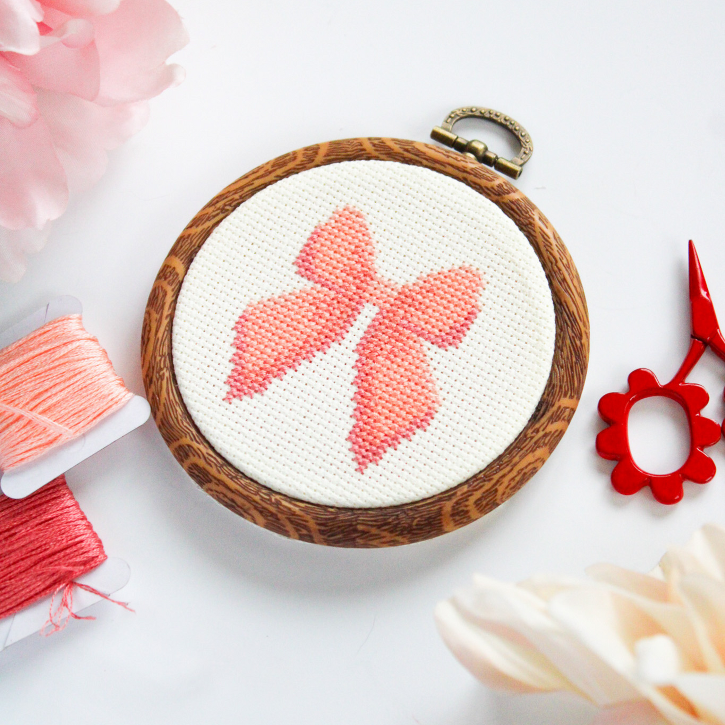 Pink Bow PDF Cross Stitch Pattern