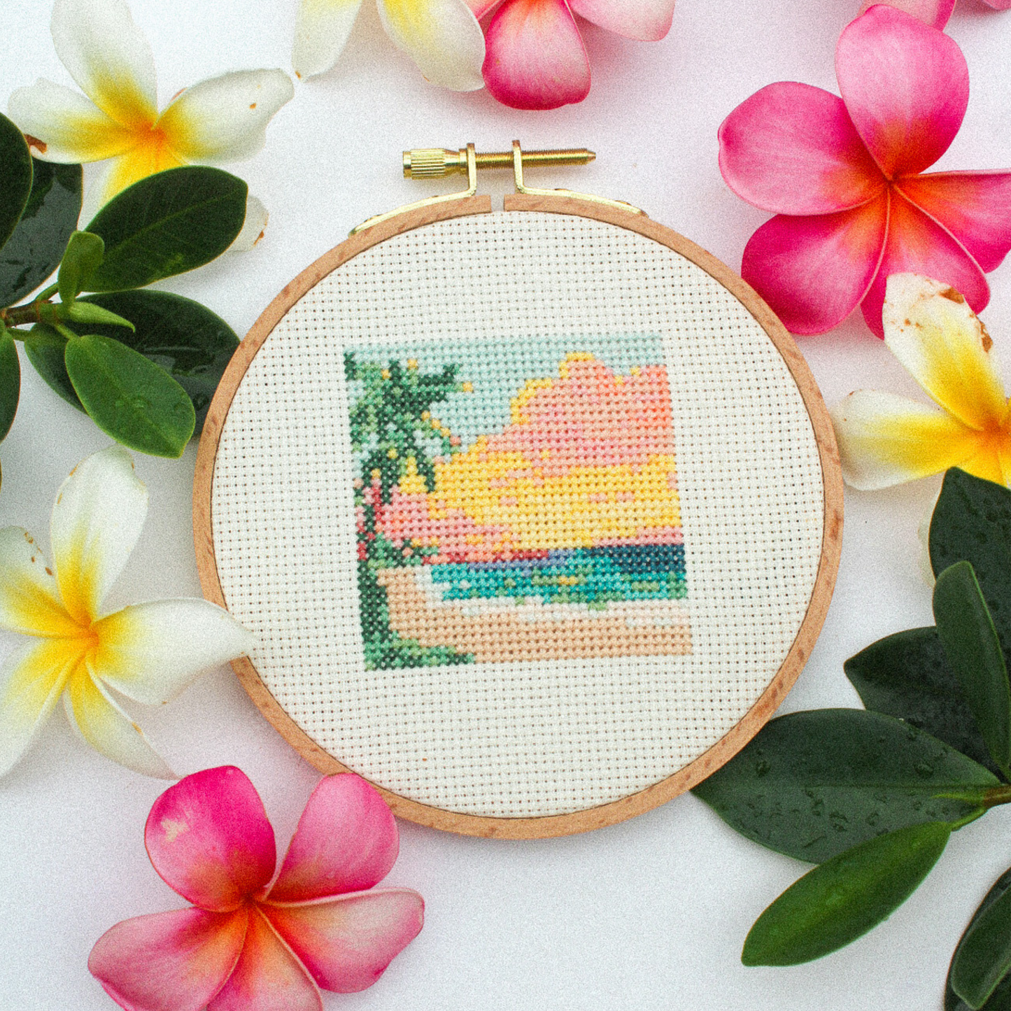 Island Beach Sunset PDF Cross Stitch Pattern