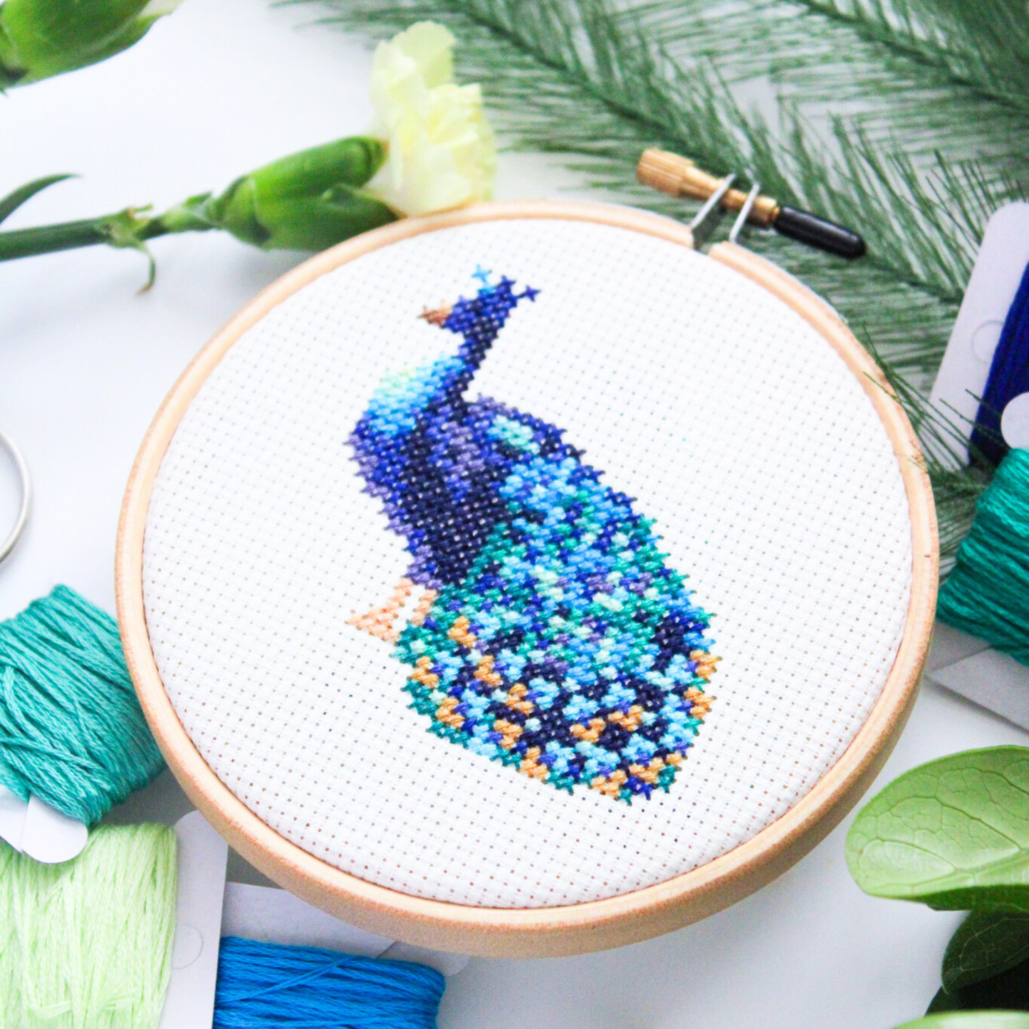 Peacock PDF Cross Stitch Pattern